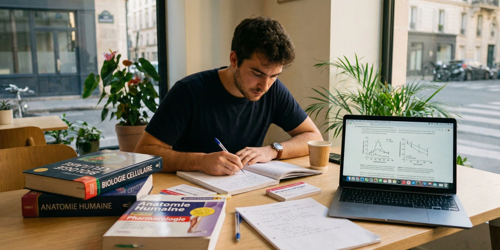 7 Astuces pour Améliorer ses Révisions en BTS BioRP Étudiant en BTS BioRP révisant efficacement avec des techniques scientifiquement validées pour optimiser sa mémorisation