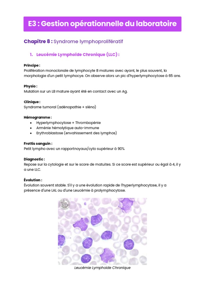 Example Fiche de Révision BTS BioRP